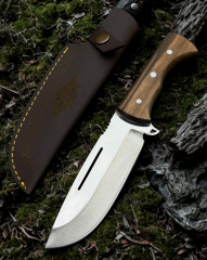 El Yapımı 22 cm Tırtırlı  Model Kamp Bıçağı BA-Ç009