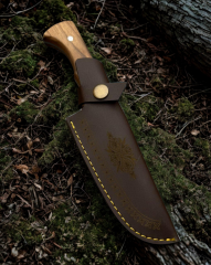 El Yapımı 22 cm Tırtırlı  Model Kamp Bıçağı BA-Ç009