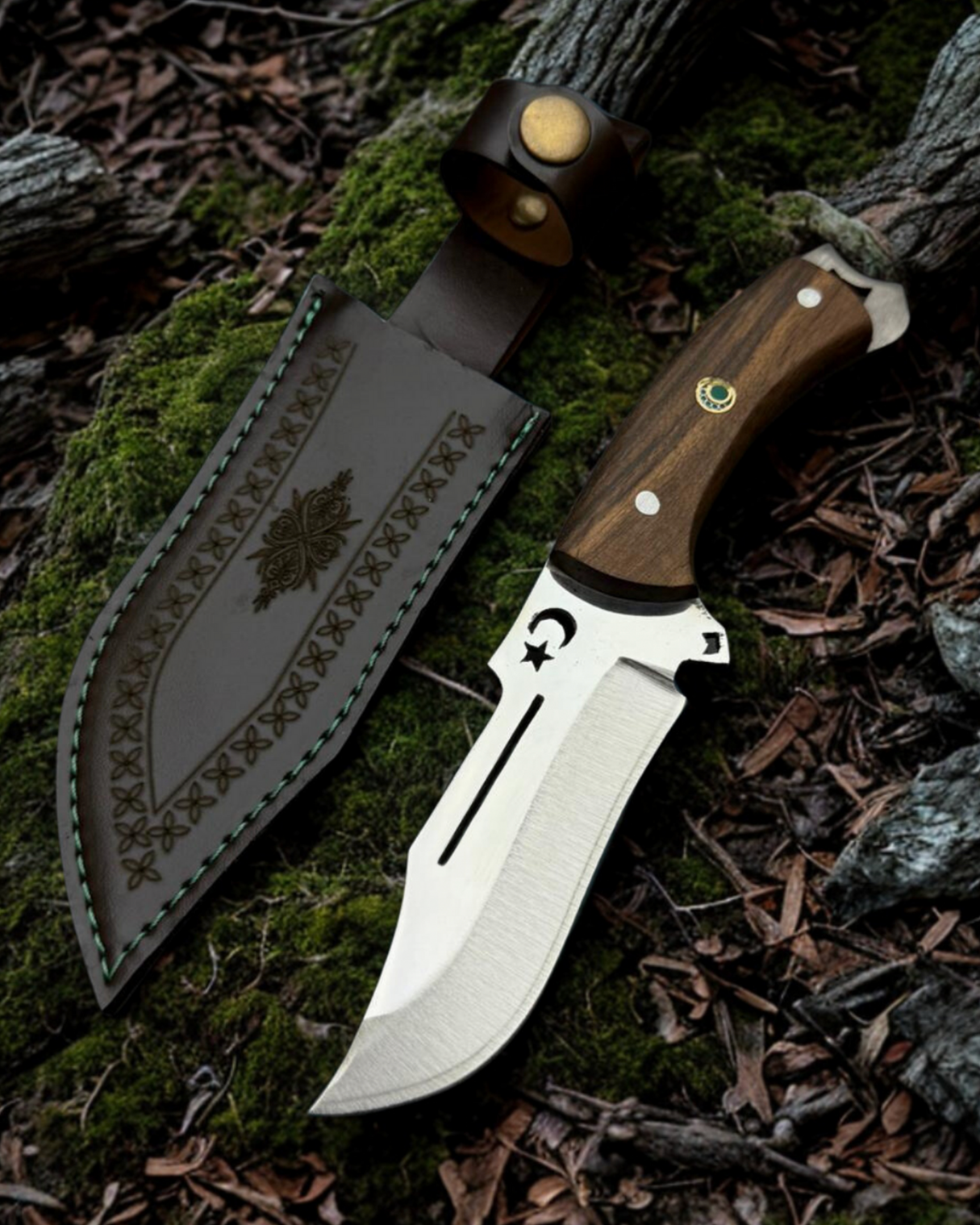 El Yapımı 22 cm Ayyıldız Model Kamp Bıçağı BA-Ç011