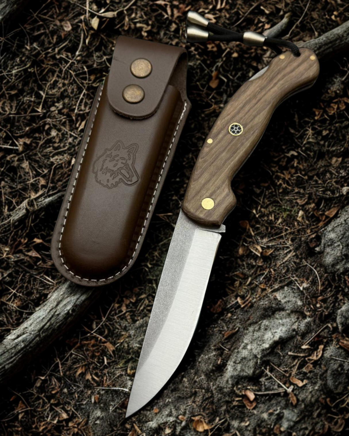 El Yapımı 24 Cm Endüstriyel Ahşap Kabze Cep Çakısı BA-Ç015