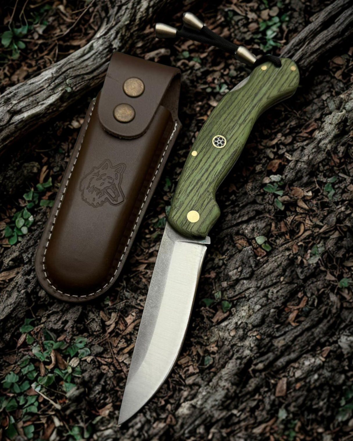 El Yapımı 24 Cm Endüstriyel Ahşap Kabze Cep Çakısı BA-Ç017